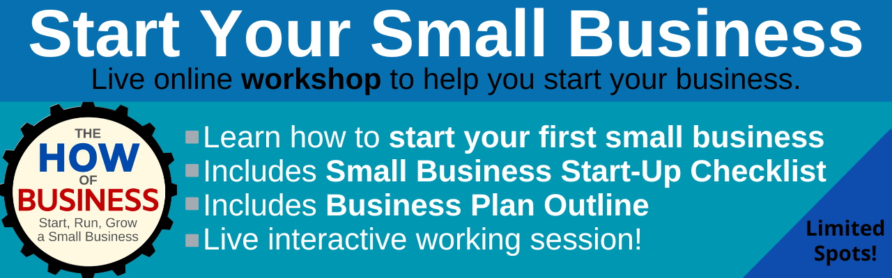 Start Your Small Business - Online Workshop